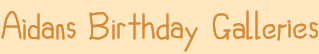 Aidan’s Birthday Galleries