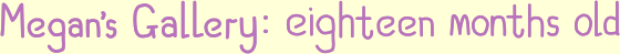 Megan&rsquo;s Gallery: eighteen months old