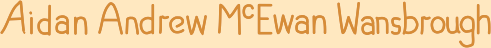 Aidan Andrew McEwan Wansbrough