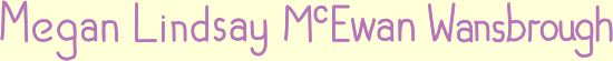 Megan Lindsay McEwan Wansbrough